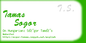 tamas sogor business card